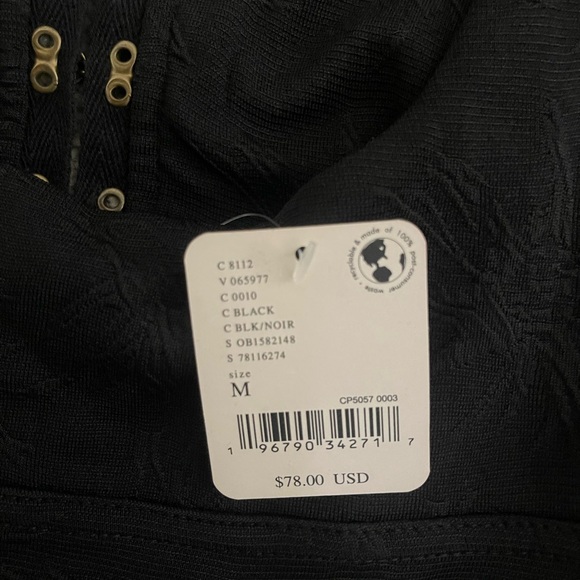 Free People Black Sleeveless Bustier Crop Top - Picture 3 of 3